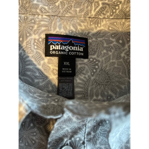 Patagonia Organic Cotton Men's Short Sleeve Button‎ Down Shirt Floral Pattern - Picture 4 of 8